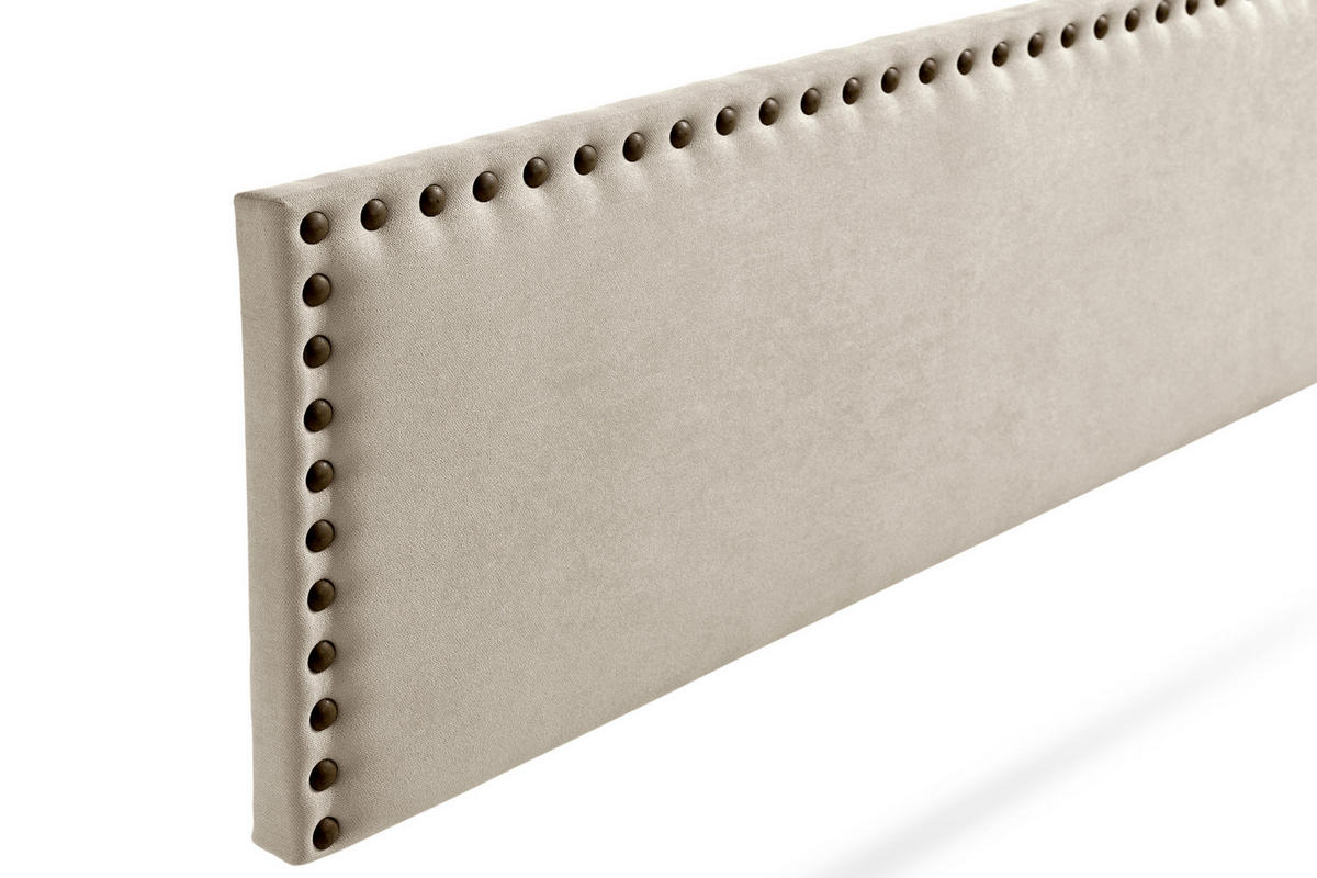 KOPFTEIL gepolstert MODENA Aqualine 160x55x8 cm - Getoastetes Beige - Moonia - Kaschmir, Holz (160/8/55cm)