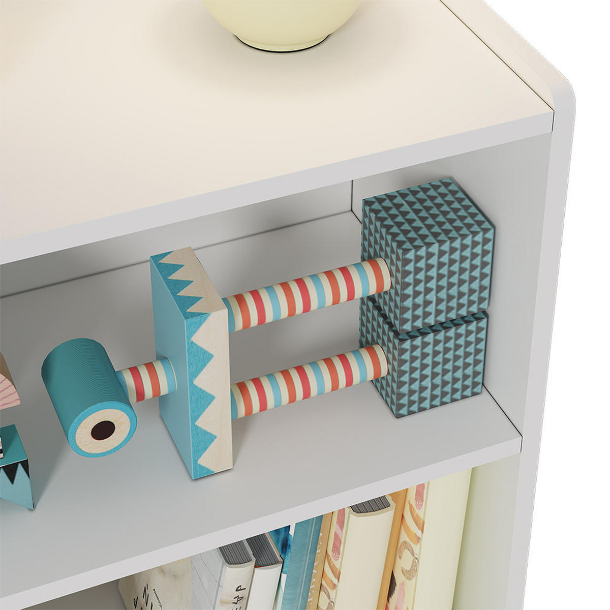 KINDERREGAL Conny Weiß 112 x 60.5 cm - Weiß, Holzwerkstoff (112/60.5/30cm) - Vicco