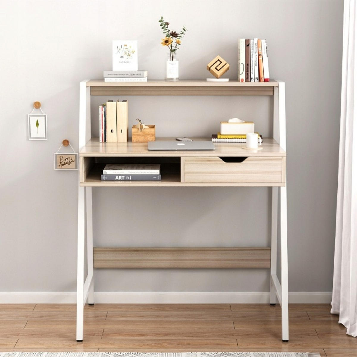 SCHREIBTISCH 81/50/100 cm braun - Hellbraun, Holzwerkstoff (50/81/100cm)