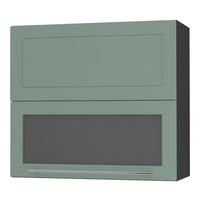 KÜCHENHÄNGESCHRANK Kvantum W8BS/80 Mint Matt / Schwarz Matt 80 / 32,5 / 72cm - Schwarz/Mintgrün, Holz/Holzwerkstoff (80/72/32.5cm) - Feldmann-Wohnen