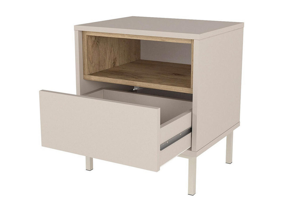 NACHTTISCH - 50 x 40 - holz - beige, naturfarben hell Fazyra - Beige/Naturfarben, Holz (50/56/40cm) - Vente-Unique