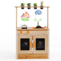 KINDERKÜCHE Outdoor Natur - Naturfarben, Holz (68/34/93cm) - COSTWAY