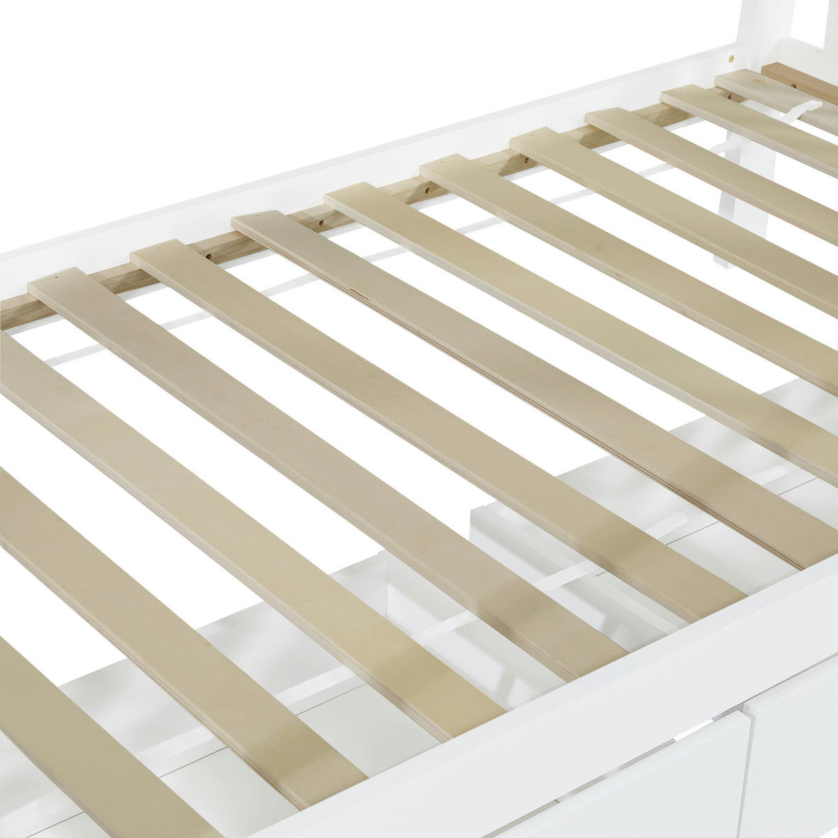 ETAGENBETT 90/200 cm & 90/200 cm in Weiß Kinderbett mit Schubladen, Regal und Leiter - Weiß, Holzwerkstoff (90/200cm) - STILVORA