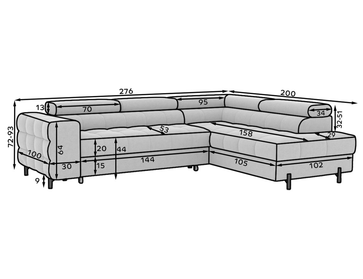 ECKSOFA FERUCCE L-Form – Polsterecke mit Schlaffunktion, Bettkasten & verstellbaren Kopfstützen 276 cm - Anthrazit, Kunststoff (276/200cm)