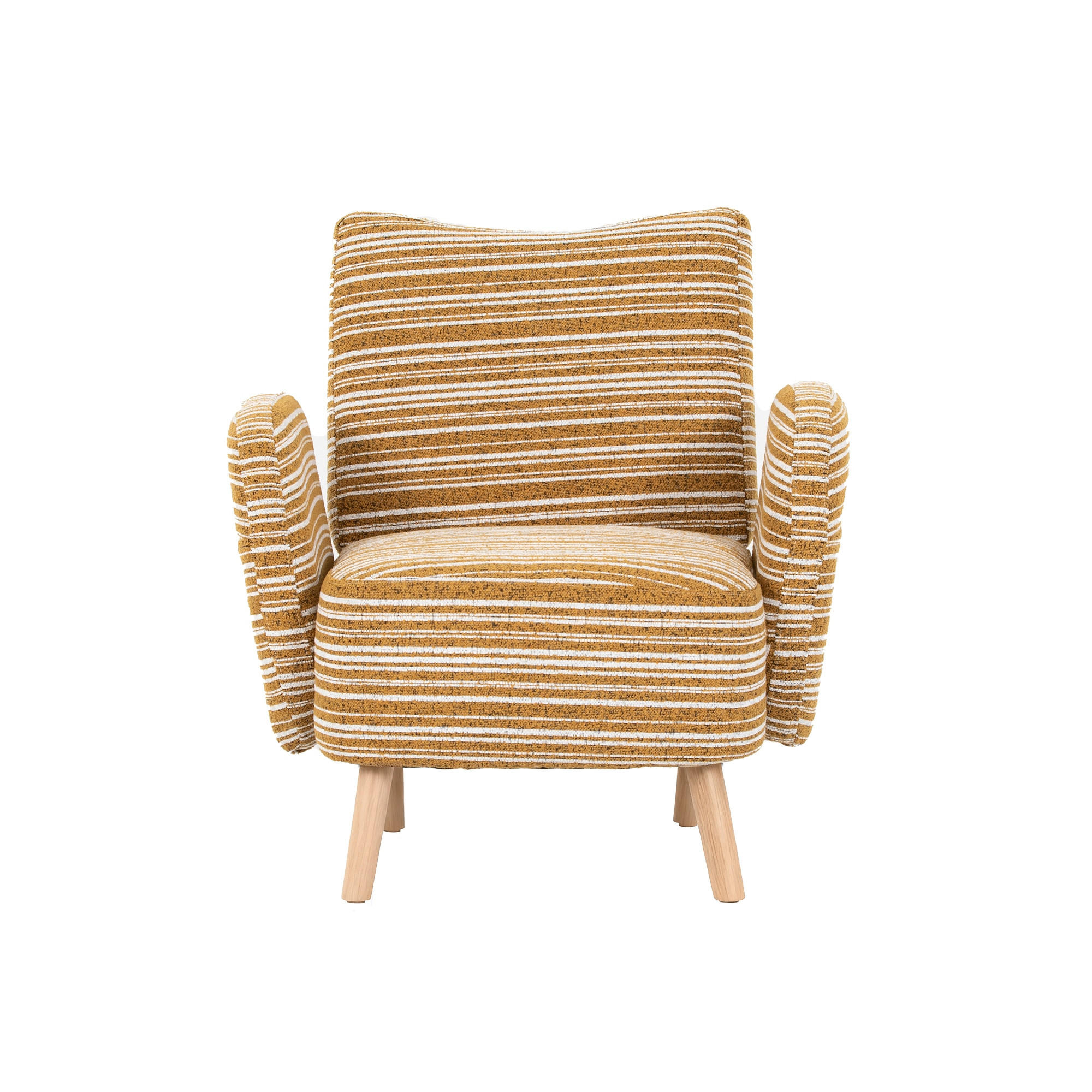 RELAXSESSEL Einzelsessel,Seitentaschen, Massivholz,Bouclé,Gelb - Gelb, Textil (77/87/81cm) - LVHOM