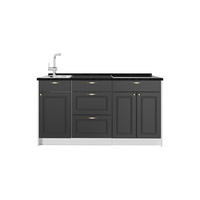 KUCHYNSKÝ BLOK Fame-Line, Antracitovo-zlatý vidiecky dom, 150 cm, AP Antracit - biela/antracitová, kompozitné drevo (150/82/60cm) - Vicco
