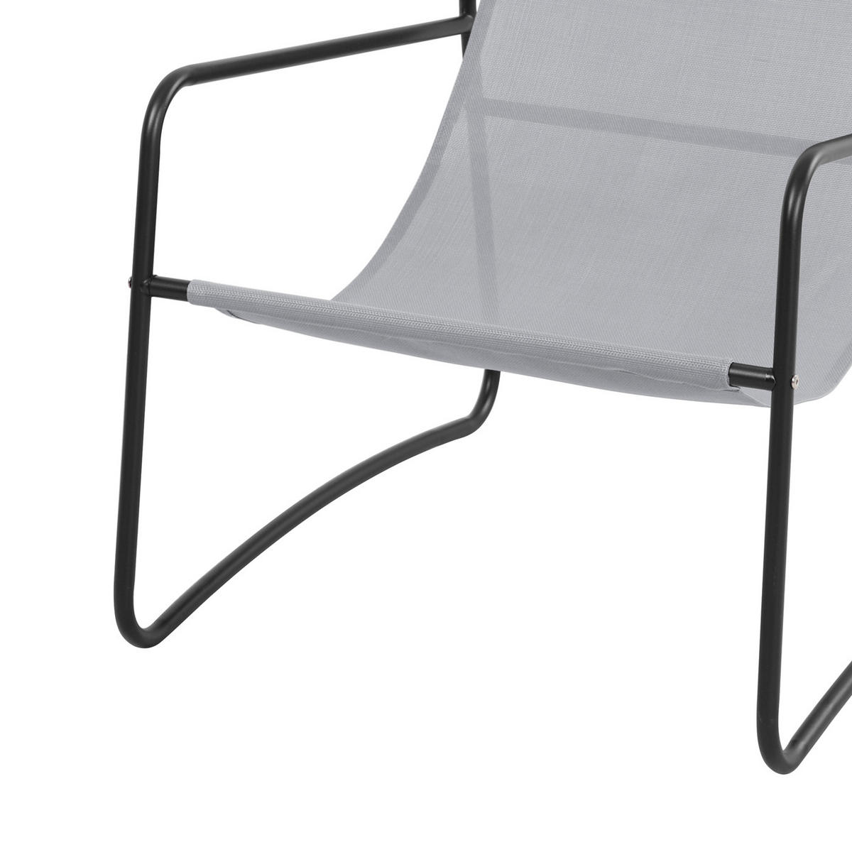RELAXSESSEL Sveio Hellgrau (2er Set) - Hellgrau, Metall (65/81/80cm) - SVITA