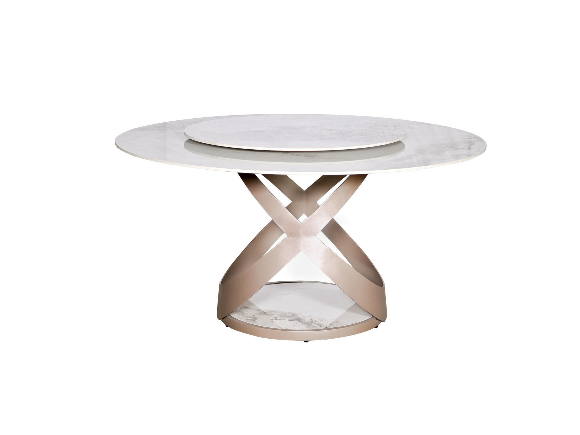 ESSTISCH MODIG Weiß 150x150x75 cm - Weiß, Stein (150/150/75cm) - FURNLUX