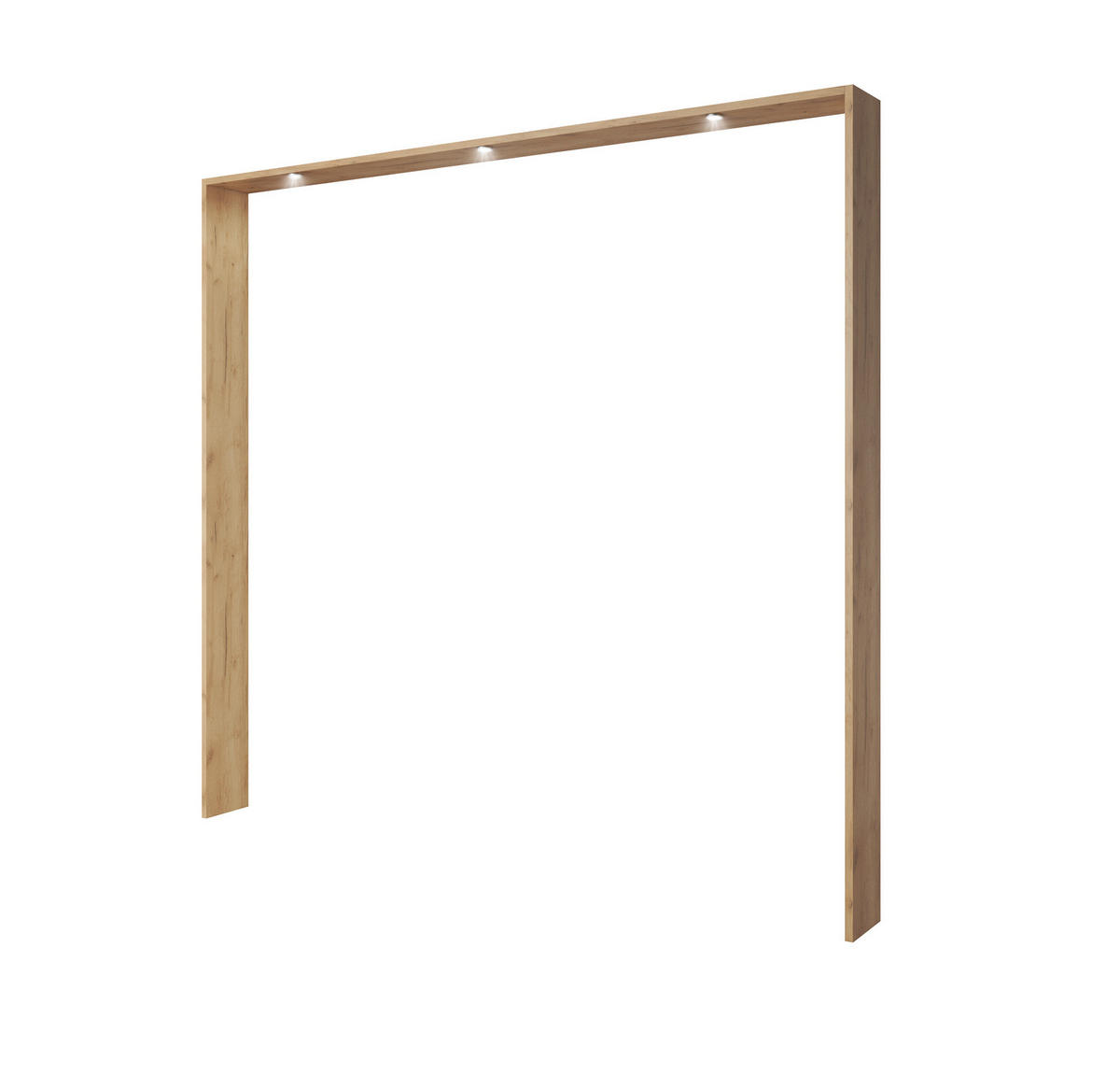 KLEIDERSCHRANK CORSA 230 cm Eiche Craft Gold / Weiß - mit Falttüren, Passepartout und LED - Eichefarben/Weiß, Holz/Holzwerkstoff (230/215/65cm) - Ravio