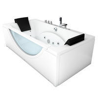 WHIRLPOOL Badewanne Eckwanne Wanne W81H-A-SC 90x180cm - Weiß, Glas/Kunststoff (180/55/90cm) - AcquaVapore by Sandra Jentho