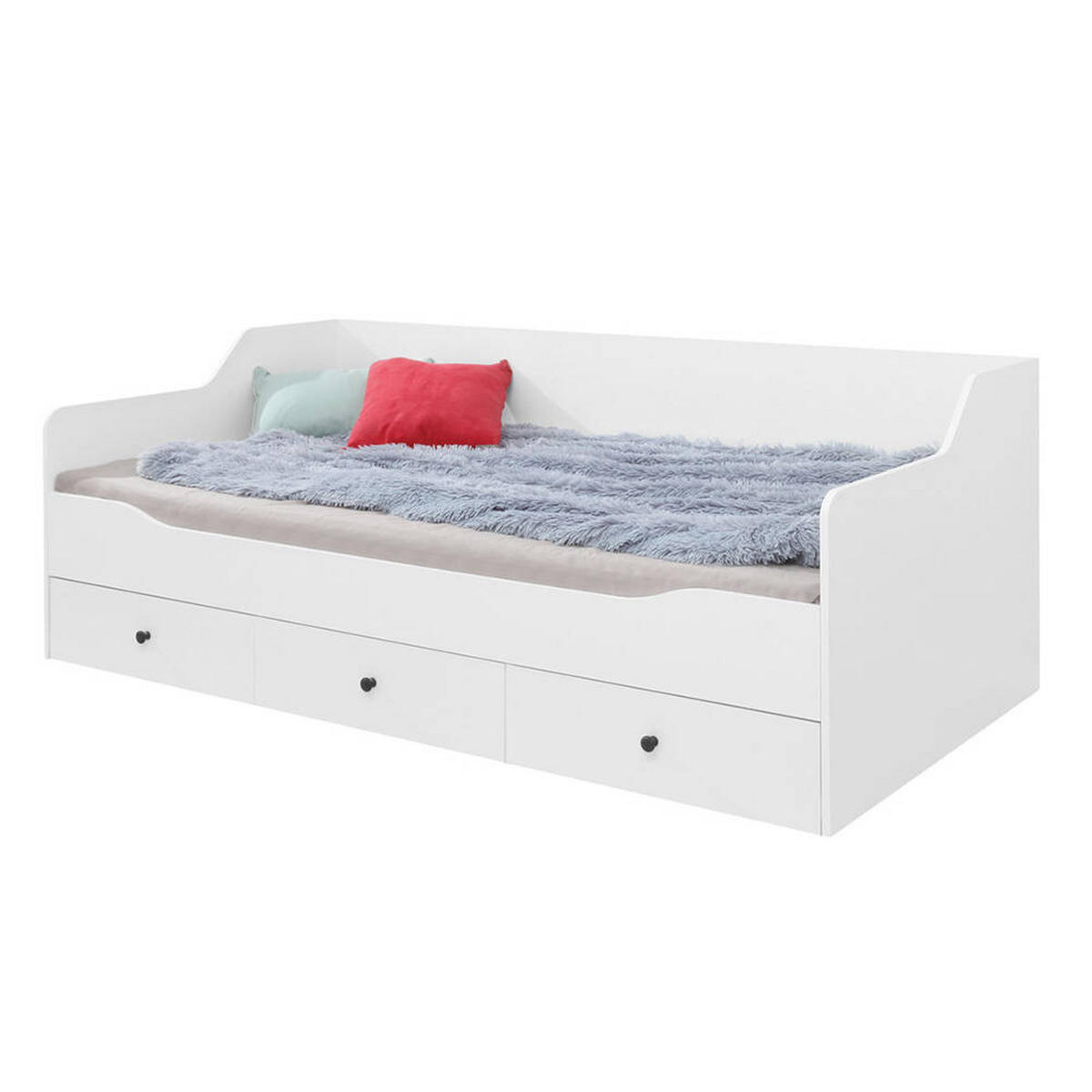 SCHLAFZIMMER Set 9-tlg. – BERGEN System – Weiß - Weiß Hochglanz, Holzwerkstoff (80/190/50cm) - hi-markt