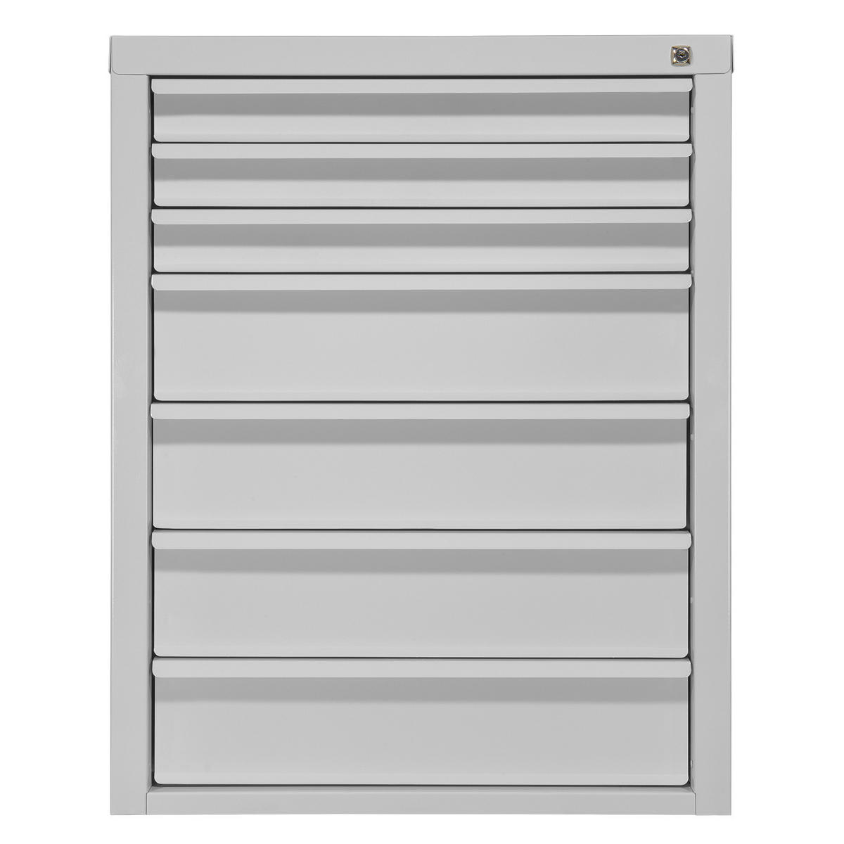 SCHUBLADENSCHRANK Kobra mit 7 Schubladen 90x70x43,5cm Lichtgrau - Grau, Metall (70/90/44cm) - PROREGAL