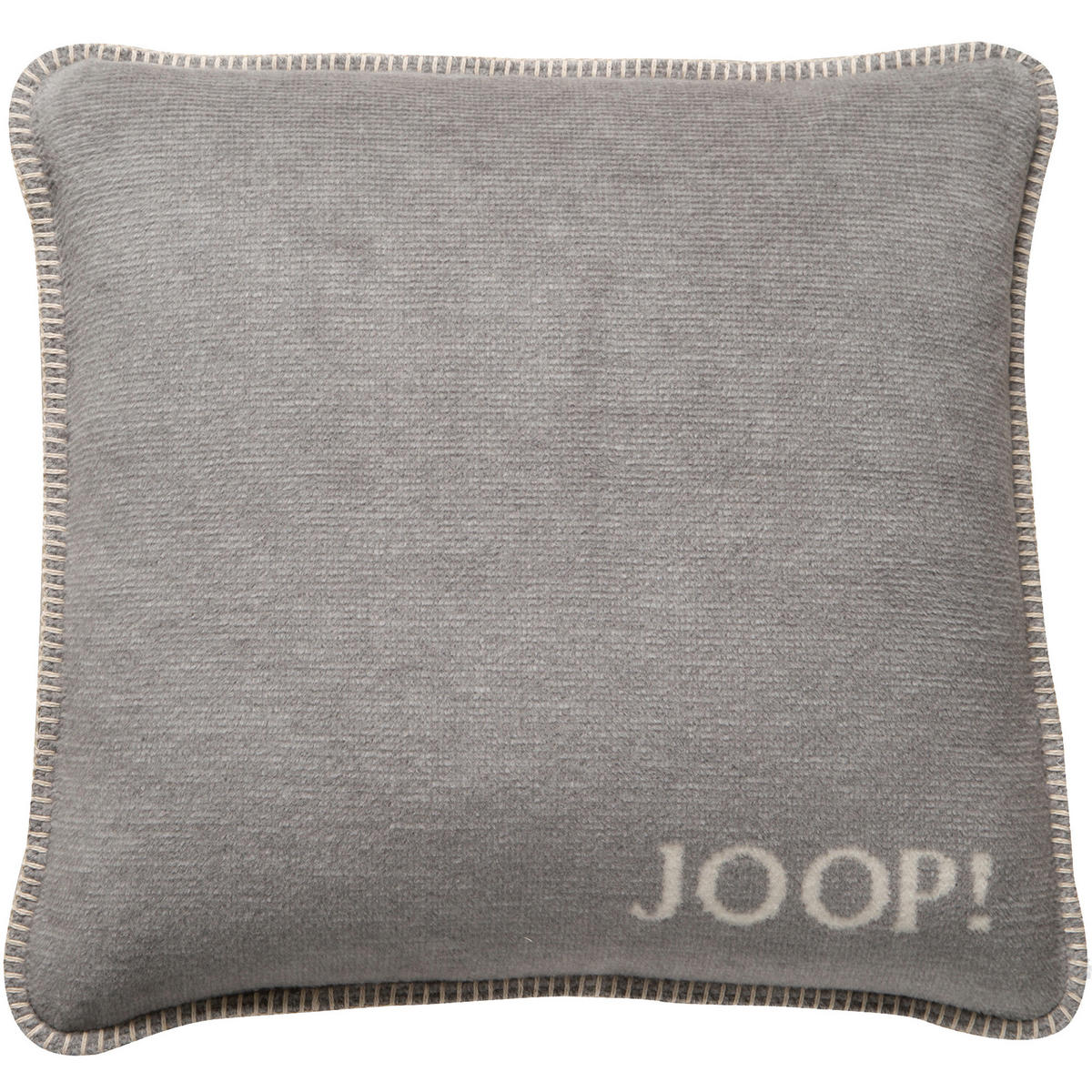 KISSENHÜLLEN MELANGE-DOUBLEFACE SILBER-NATUR - Grau, Textil (50/50cm) - Joop!
