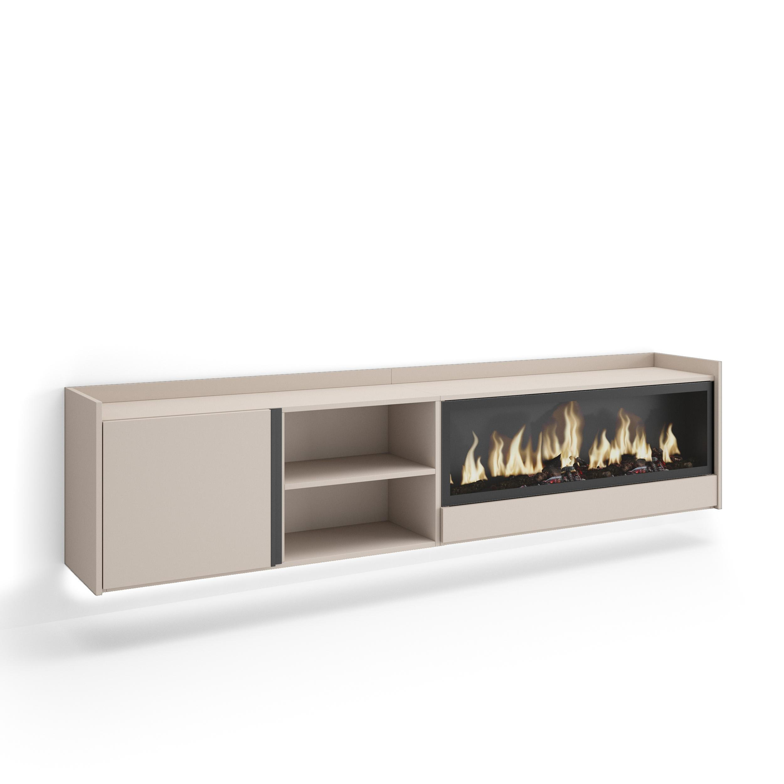 Skraut Home Lowboard, Beige 212x50x35 cm