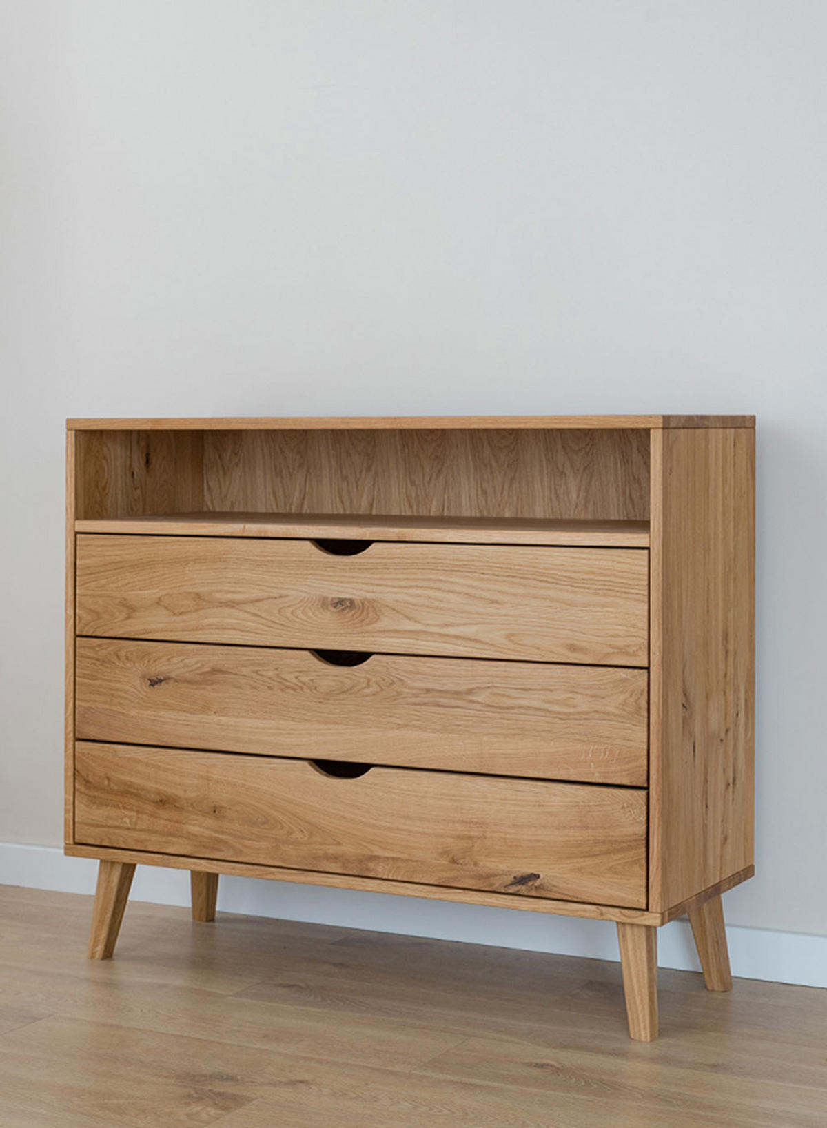 KOMMODE Simona Eiche Natur 110 / 40 / 90cm - Eichefarben, Holz (110/90/40cm) - Feldmann-Wohnen