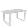 TISCH ausziehbar aus MDF, Grau - Weiß/Grau, Holzwerkstoff (120/80/76cm) - Idohome