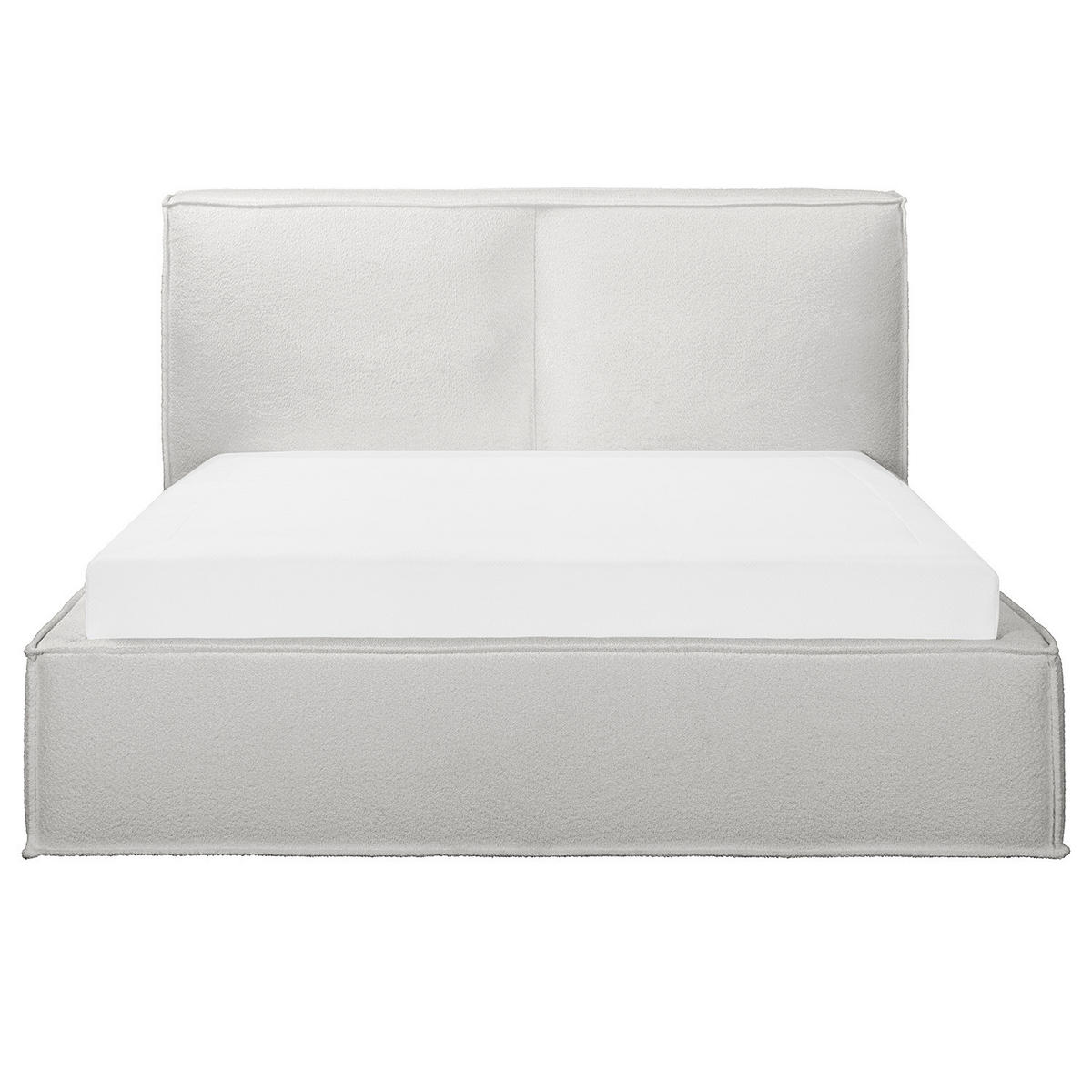 POLSTERBETT - Hellgrau, Textil (160/200cm) - home24