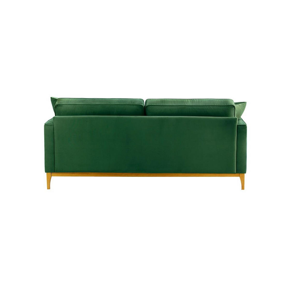 DREISITZER-SOFA Linara-Velluto 10 - Grün, Holz/Textil (201/91/95cm)