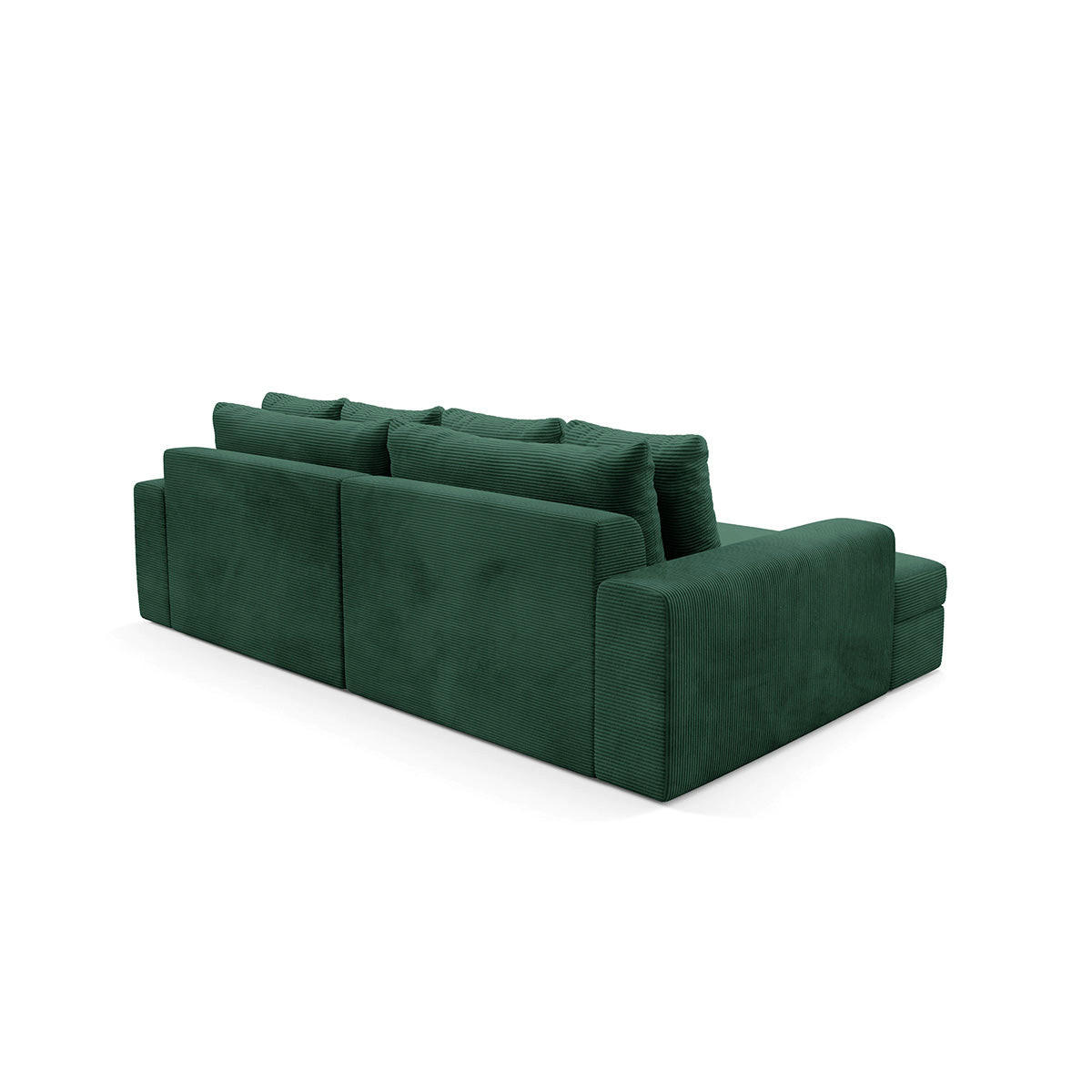 ECKSOFA Paola 3 Sitzplätze Tannengrün - Grün, Holz (272/167cm) - Petits-meubles