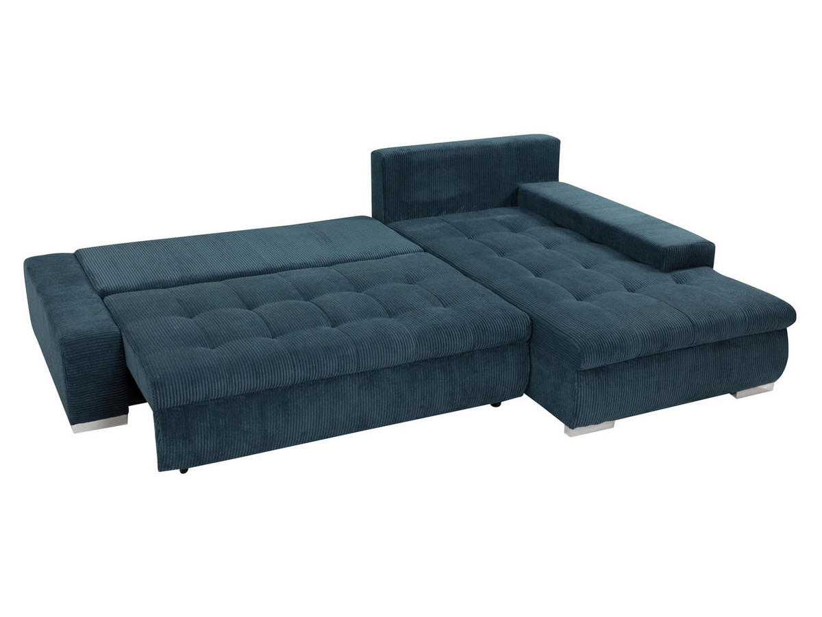 ECKSOFA Orkan Mini Cord - Hellgrau, Holz/Textil (265/185cm) - MIRJAN24