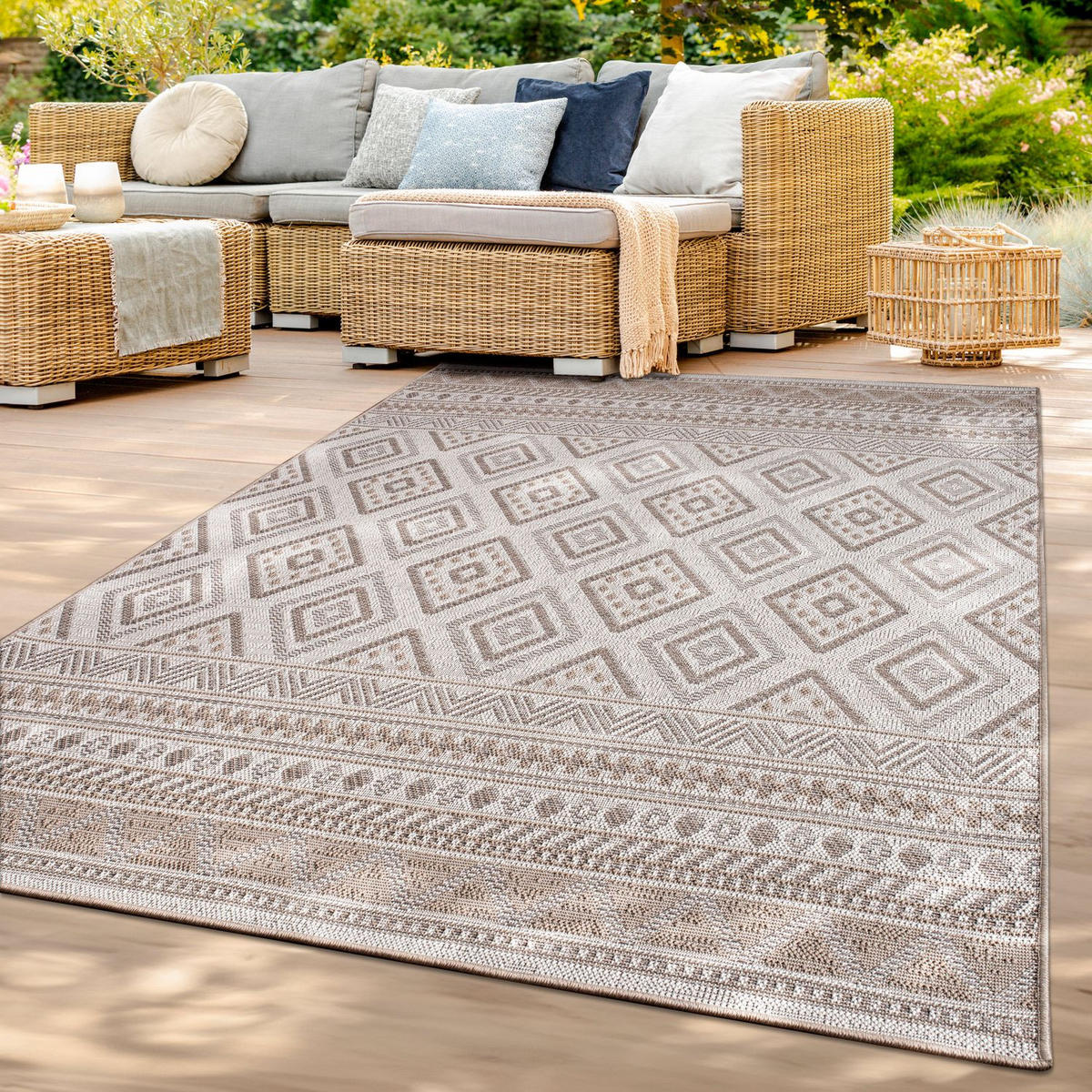 OUTDOORTEPPICH Beige-Braun 80 x 250 cm - Beige, Kunststoff (80/250cm) - TT Home