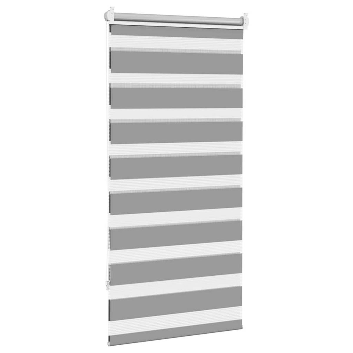 DOPPELROLLO 80,9/150 cm Stoffbreite 76,7 cm aus Polyester Grau - Grau, Textil (80/150cm) - vidaXL