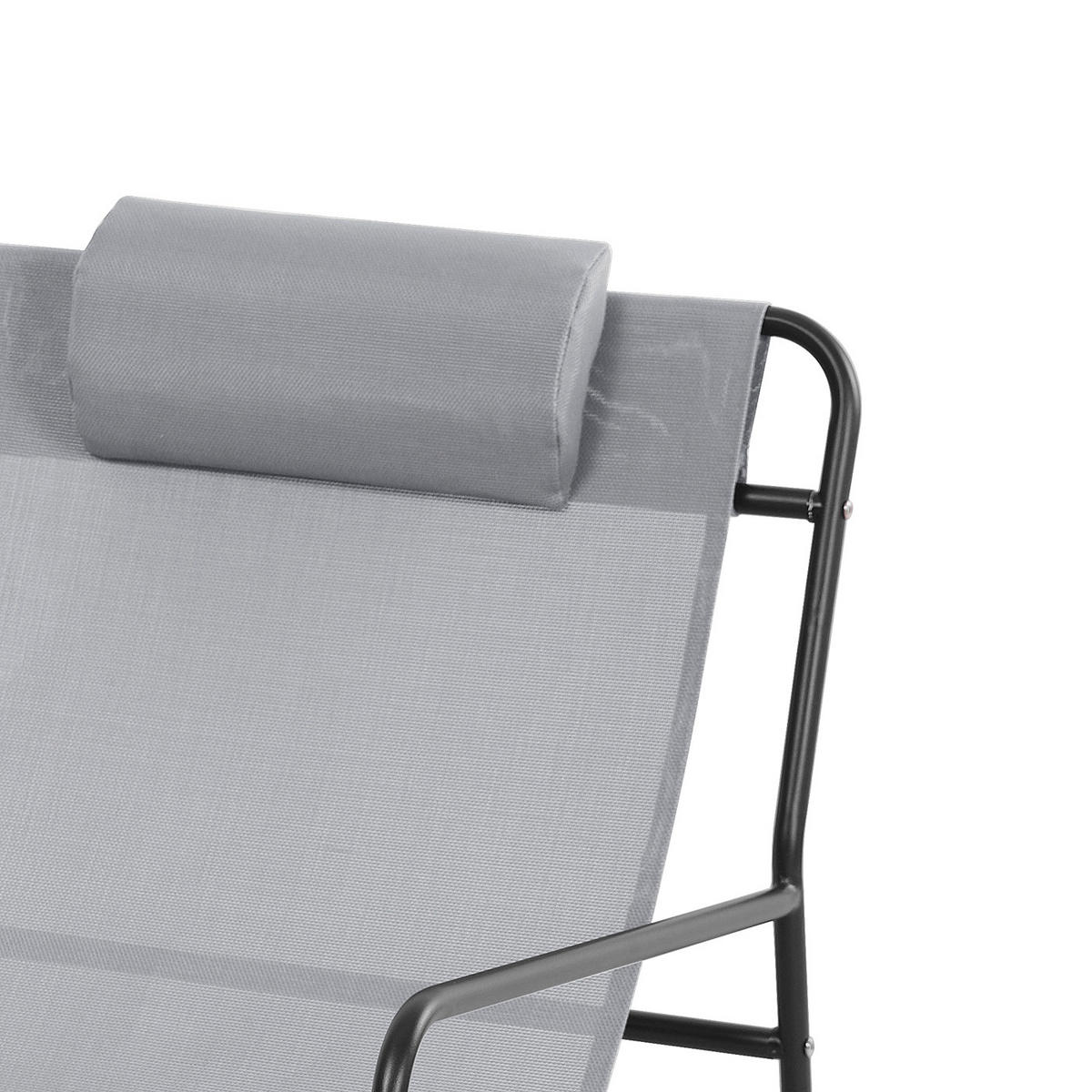 RELAXSESSEL Sveio Hellgrau (2er Set) - Hellgrau, Metall (65/81/80cm) - SVITA