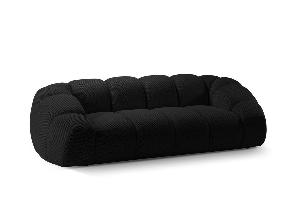 SOFA Diana aus 3D-Stoff schwarz 3 Sitzplätze - Schwarz, Textil (114/72/234cm) - Micadoni