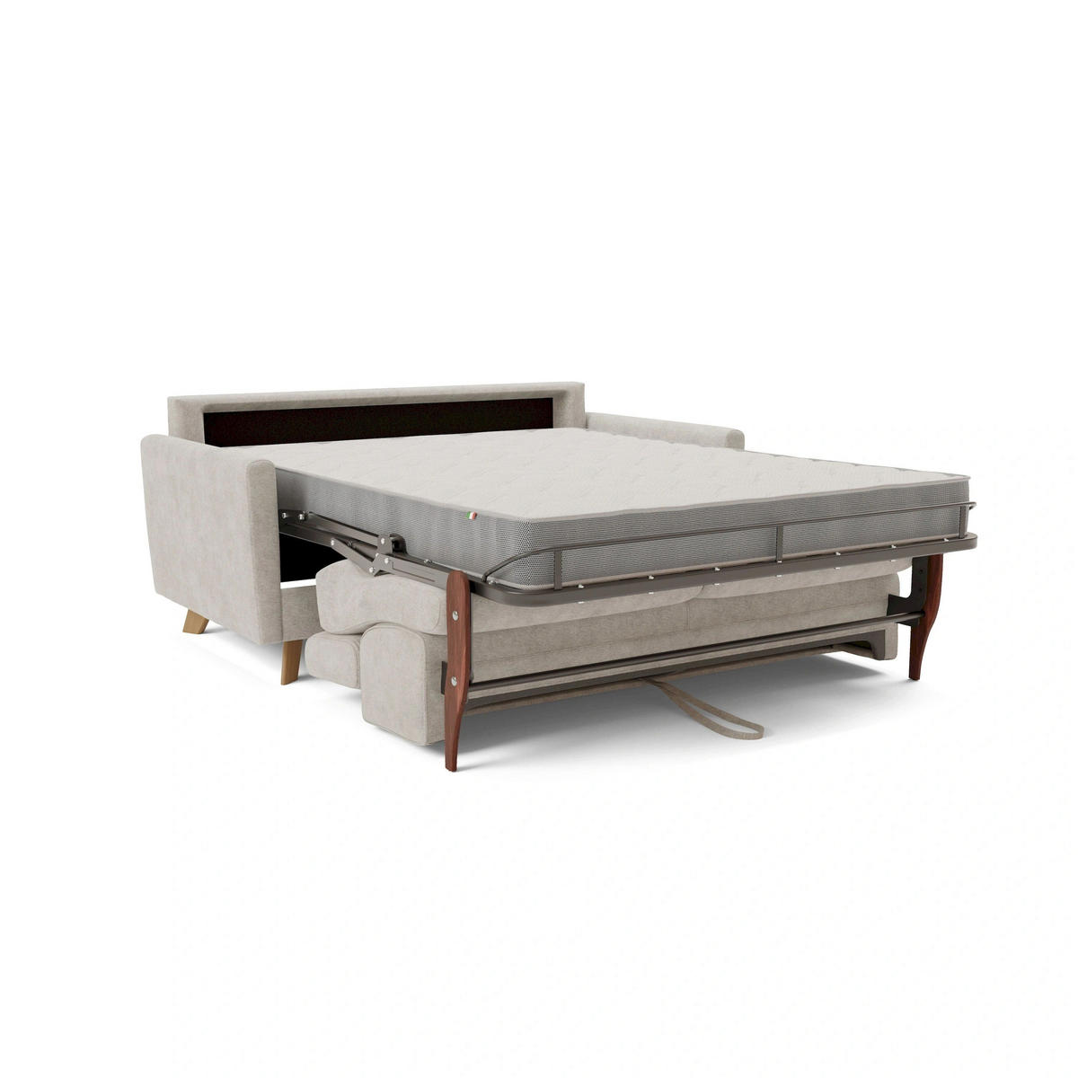 SCHLAFSOFA Francy - Weiß, Metall (160/92/97cm) - Divani.store