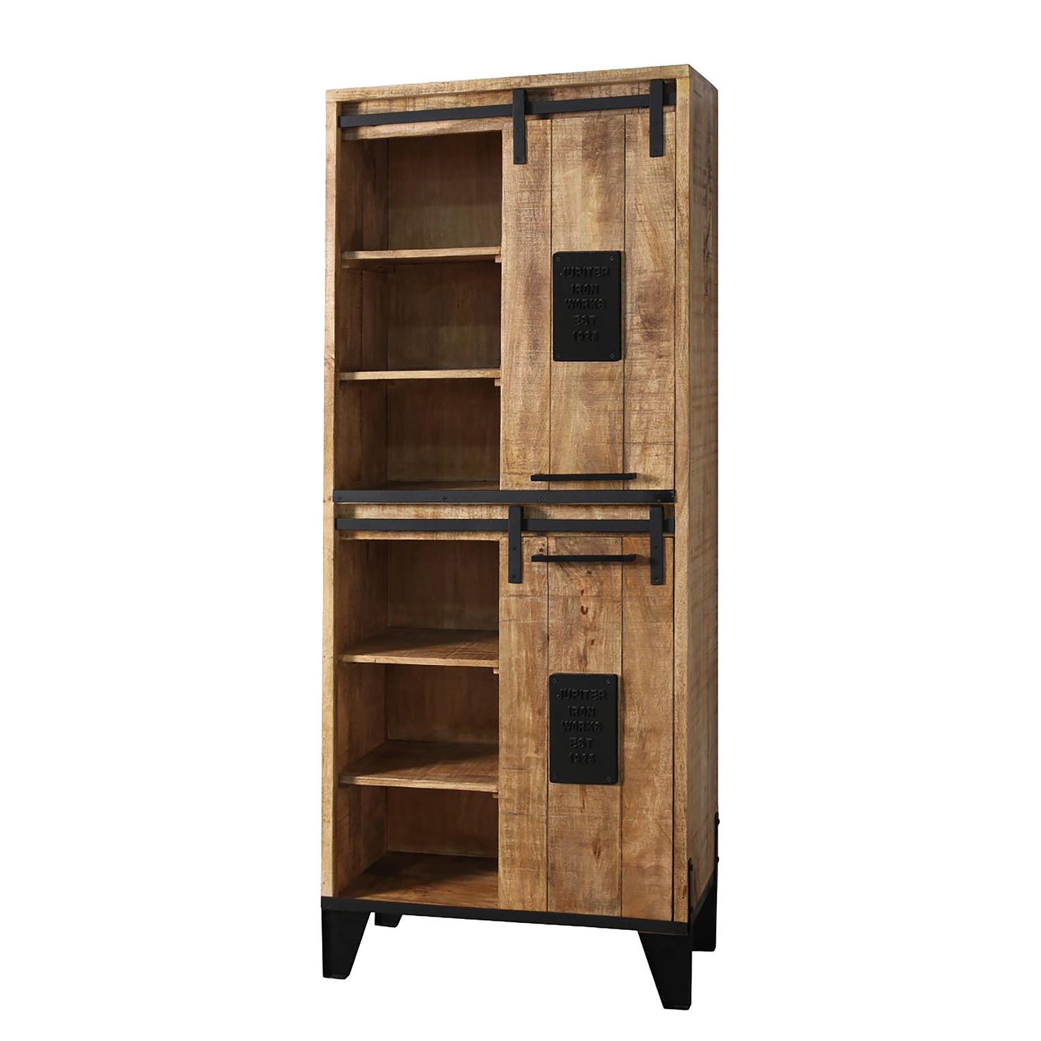 MASSIVER HOCHSCHRANK - Akazie massiv - Akaziefarben, Holz (75/192/35cm) - home24
