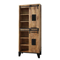 MASSIVER HOCHSCHRANK - Akazie massiv - Akaziefarben, Holz (75/192/35cm) - home24