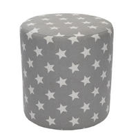 HOCKER grau mit Givadets Stars 30/30/32 cm - Grau, Textil (30/32/30cm) - Home Styling Collection