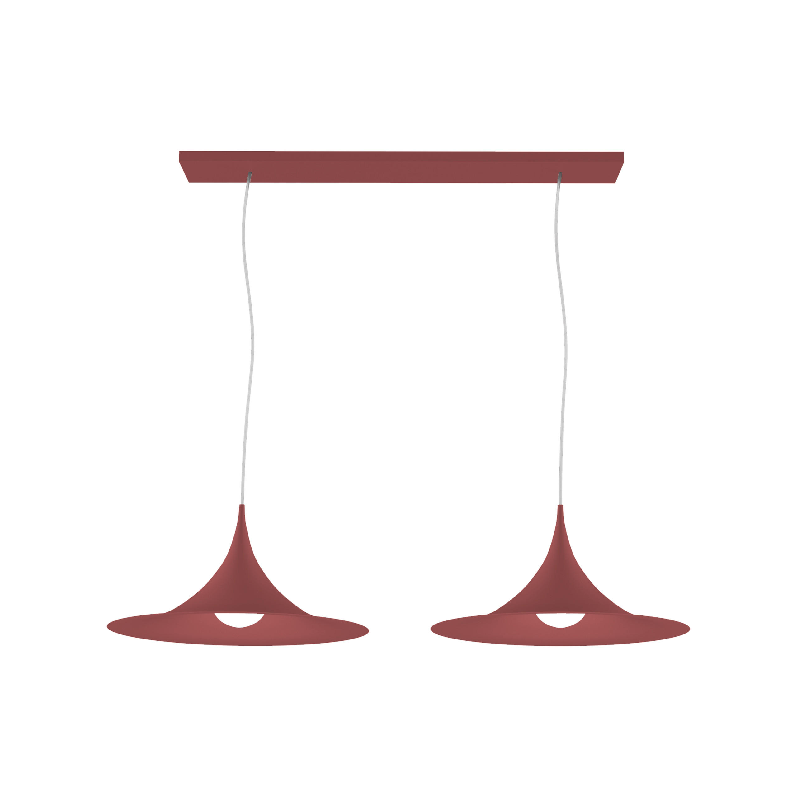 HÄNGELEUCHTE Louie X2 - Rot, Metall (33/70/16cm) - Lumicom
