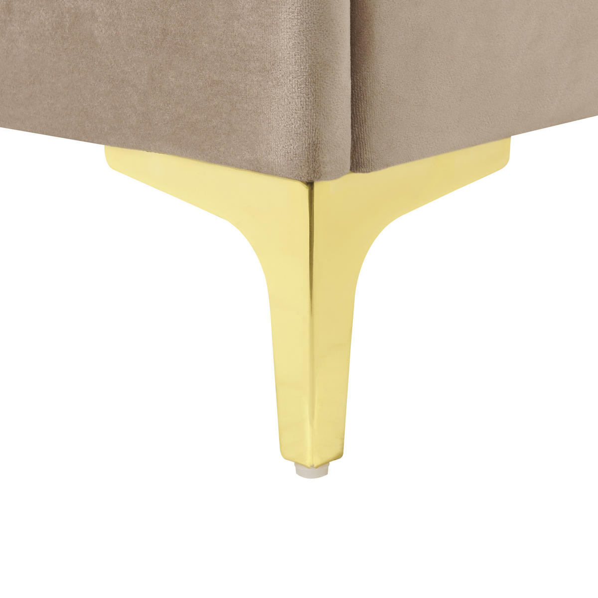 DOPPELBETT 140/200cm Taupe Limoux - Taupe, Textil (140/200cm) - Beliani