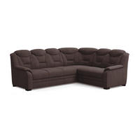 ECKSOFA mit Schlaffunktion und Bettkasten – weiches Chenille-Gewebe - Rotbraun/Dunkelbraun, Holz/Kunststoff (211/263cm) - Cotta