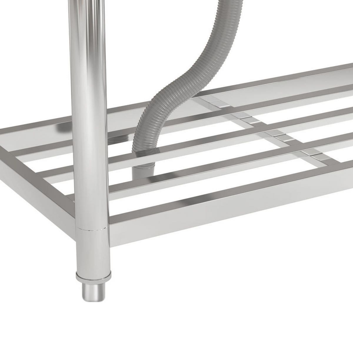 GASTROSPÜLE 100/50/90 cm Edelstahl Abtropffläche rechts - Silberfarben, Metall (100/90/50cm) - Livingandhome