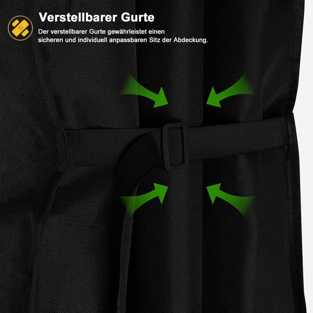 ABDECKUNG für Tischtennisplatte 165 x 70 x 185 cm Schwarz - Schwarz, Textil (165/70/185cm)