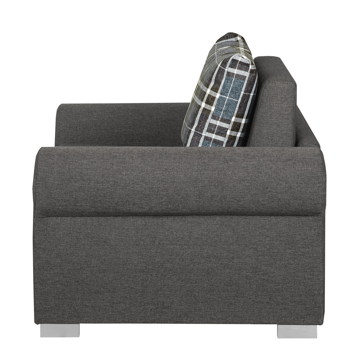 SCHLAFSOFA mit Husse - Silberfarben/Grau, Textil (125/90/90cm) - home24
