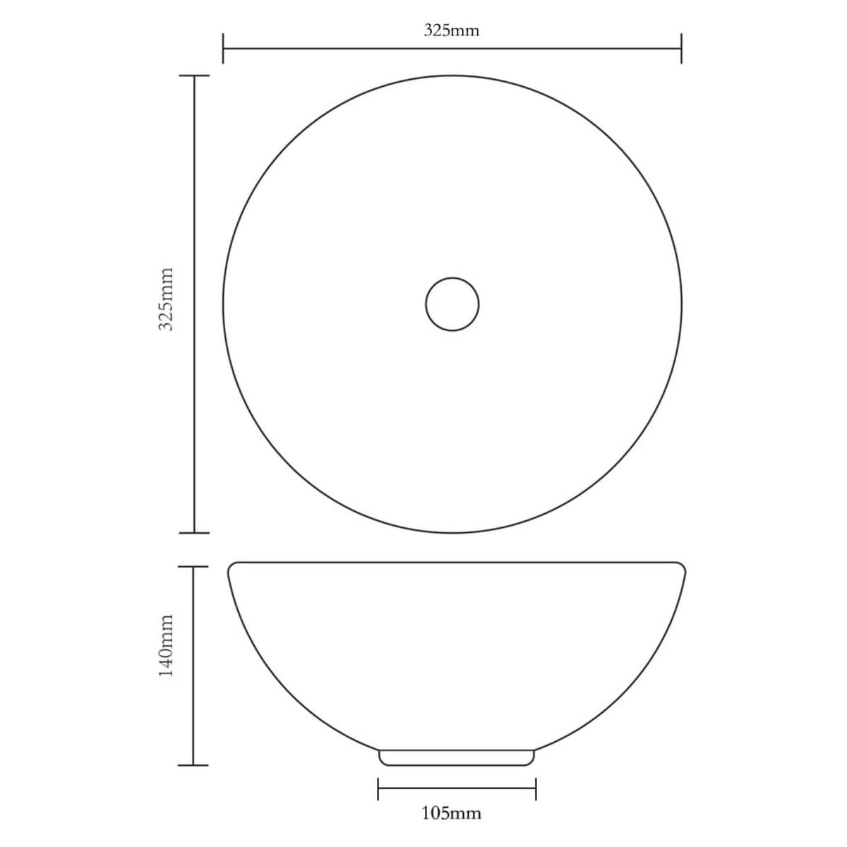 WASCHBECKEN Krieger 32.5/32.5/14 cm - Weiß, Keramik (32.5/14/32.5cm) - Nettlife