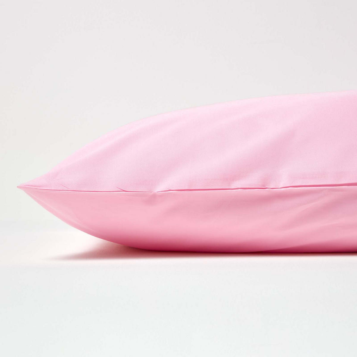 KISSENBEZUG Perkal, Ägyptische Baumwolle, Fadendichte 200 - Rosa, Textil (40/80cm) - Homescapes