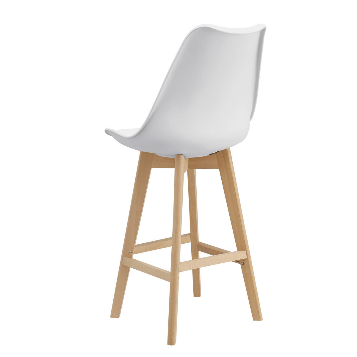 BARSTUHL Lublin 2er-Set - Weiß, Holz (48/105/58cm) - [en.casa]