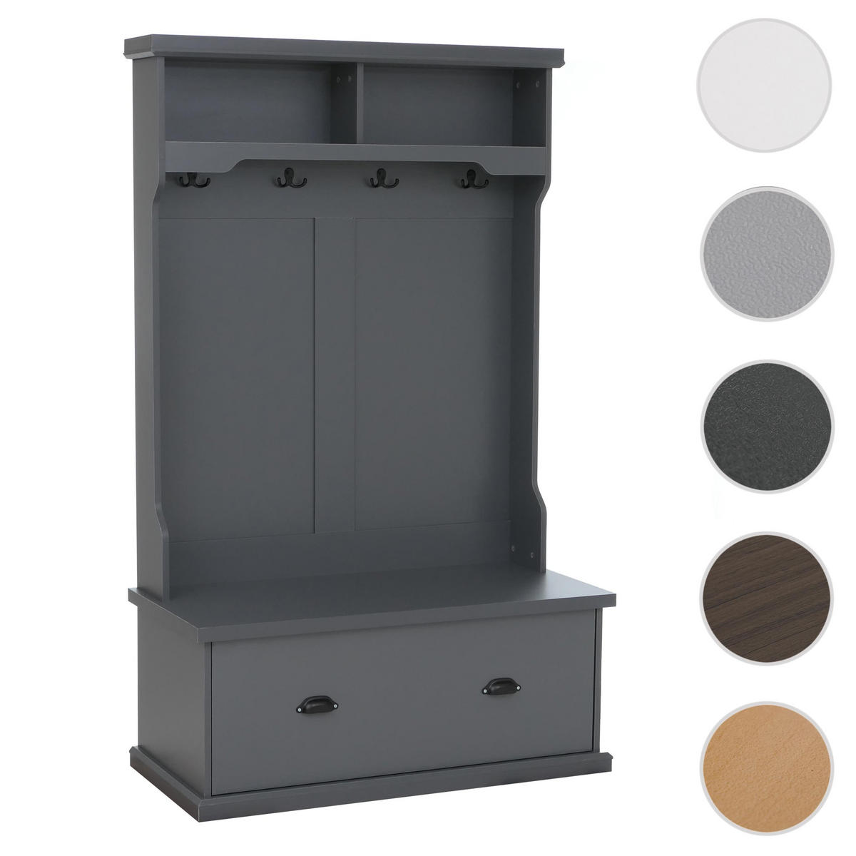 GARDEROBE Dunkelgrau - Dunkelgrau, Holz (100/163/47cm) - MCW
