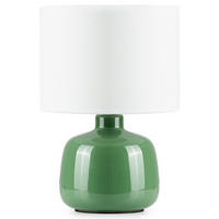 TISCHLAMPE STIVUS, Grün, Weiß - Grün, Keramik/Textil (22/22/31.5cm) - KONSIMO®