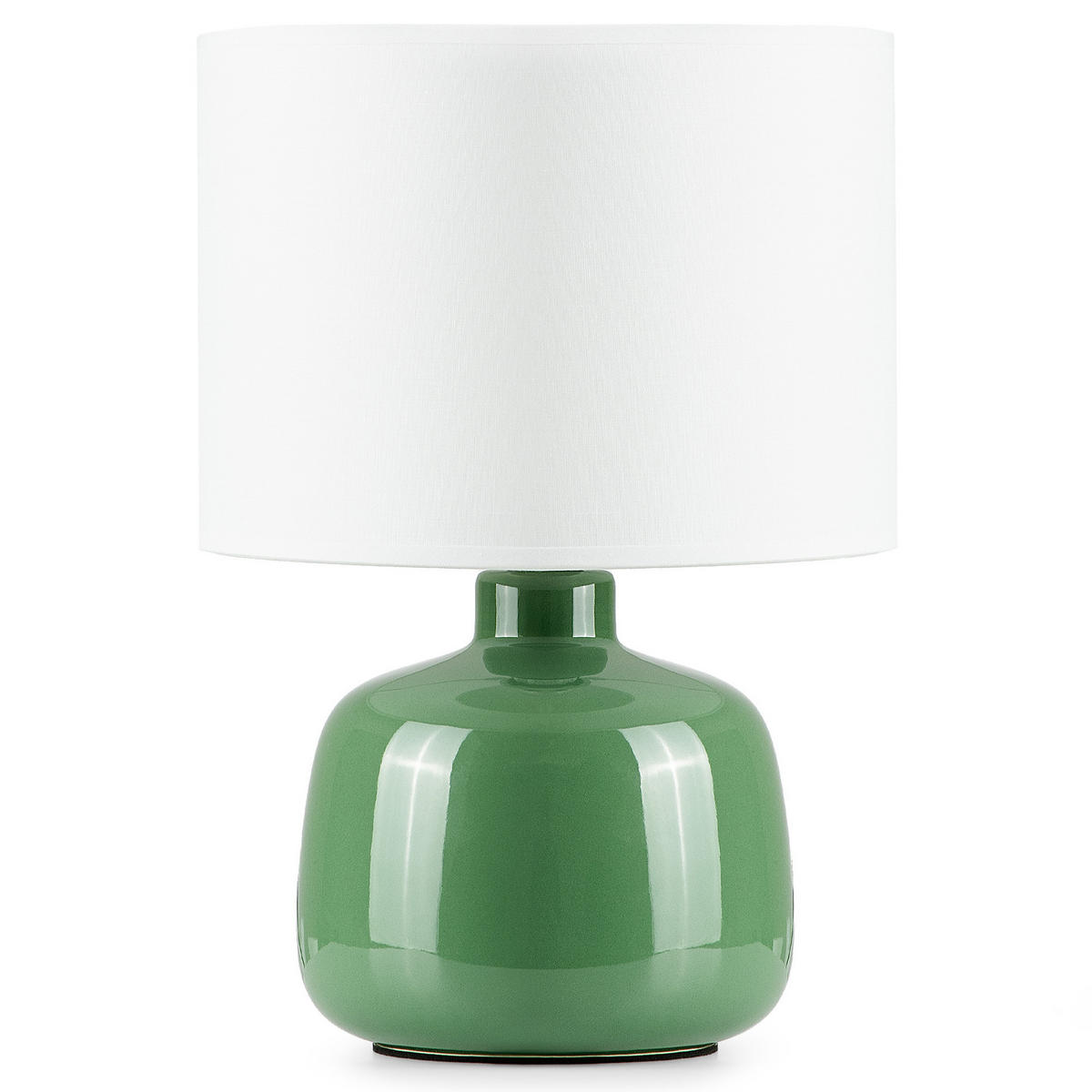 TISCHLAMPE STIVUS, Grün, Weiß - Grün, Keramik/Textil (22/22/31.5cm) - KONSIMO®