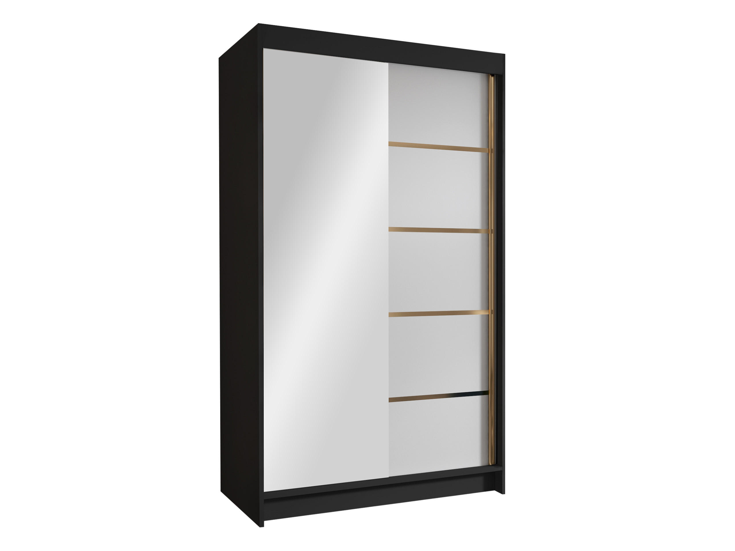 SCHIEBETÜRENSCHRANK Vigo III - Goldfarben, Holzwerkstoff/Metall (100/200/58cm) - MIRJAN24