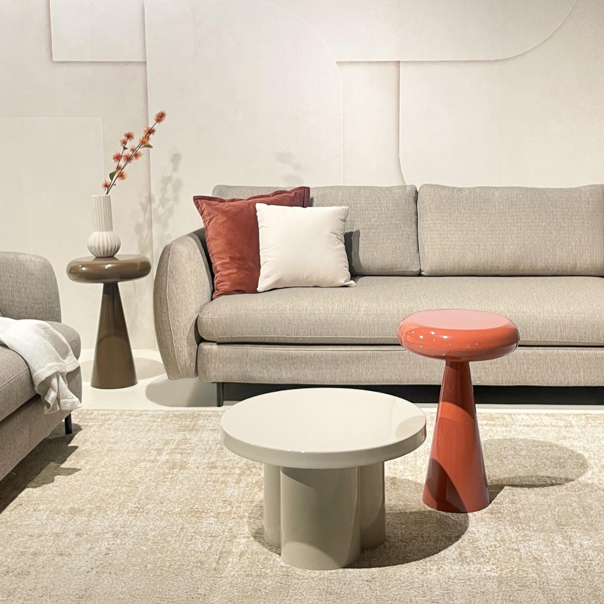 BEISTELLTISCH Sam Orange 36/36/57 cm - Rot, Metall (36/36/57cm) - Livingfurn