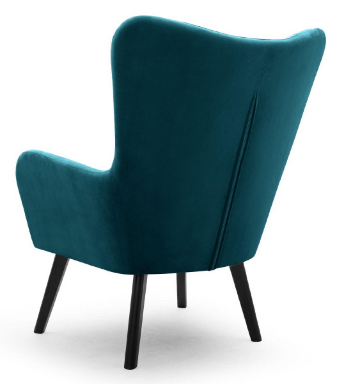 SESSEL Smaragdgrün TEDI Auf Holzbeinen Gepolstert Velluto - Grün, Textil (76/100/78cm) - Sepro Meble