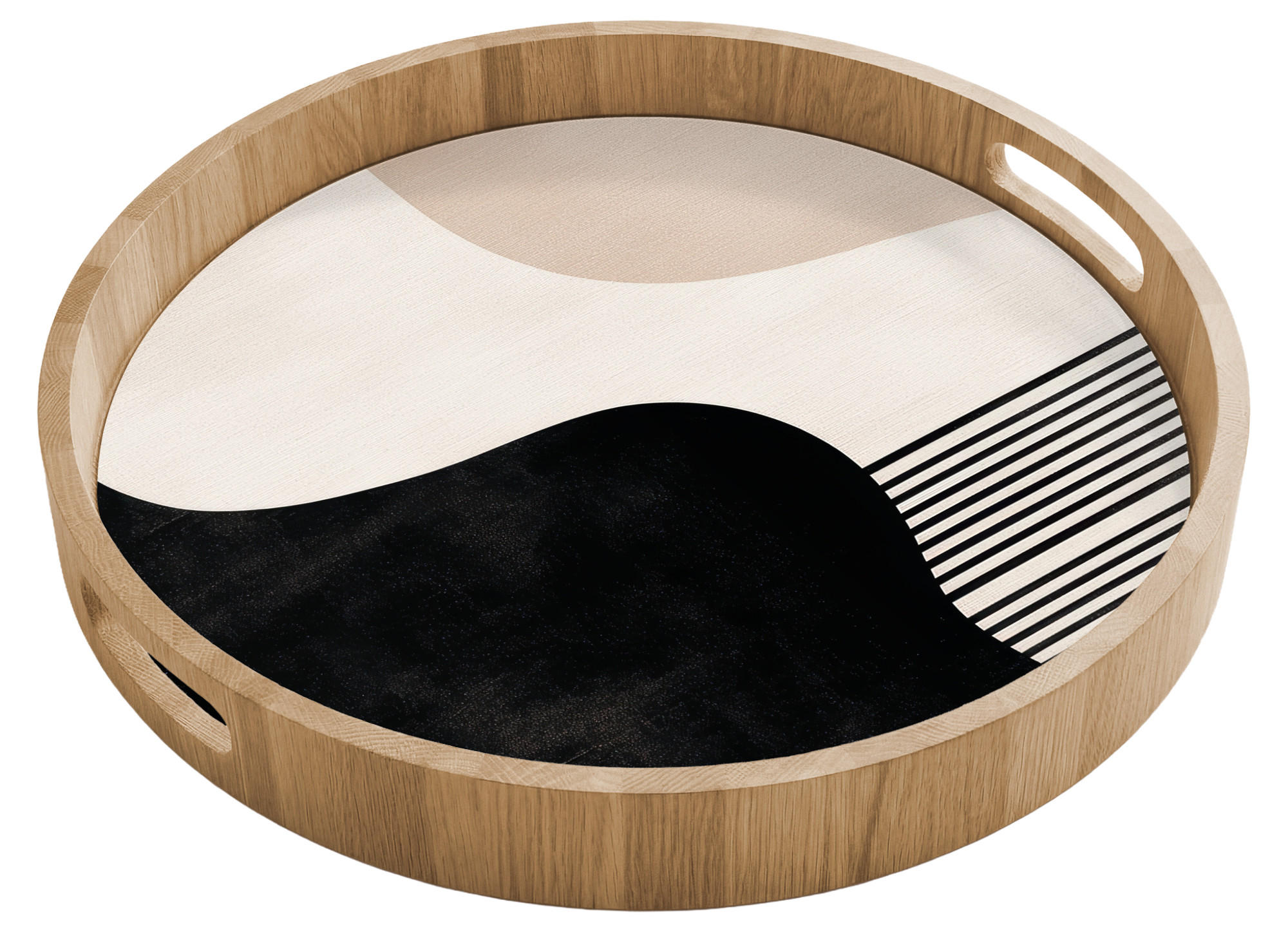 OnlyWow SERVÍROVACÍ PODNOS Abstraktní - Japonské - Béžové - Moderní 40x40 cm