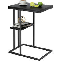 BEISTELLTISCH C-Form Schwarz 40 x 30 x 60 cm - Schwarz, Metall (30/40/60cm)