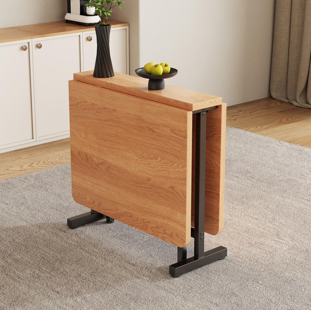ESSTISCH 120/80/75 cm aus MDF mit Klappfunktion - Eichefarben, Holzwerkstoff (120/80/75cm) - OKMYHOME
